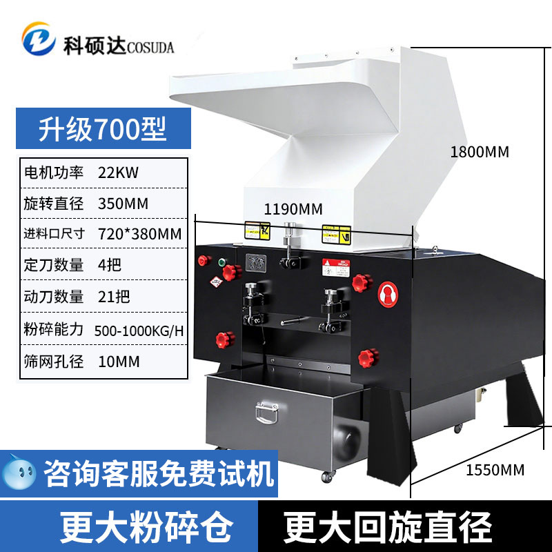 700형 업그레이드 [분쇄실, 호퍼, 회전 직경 확대]
