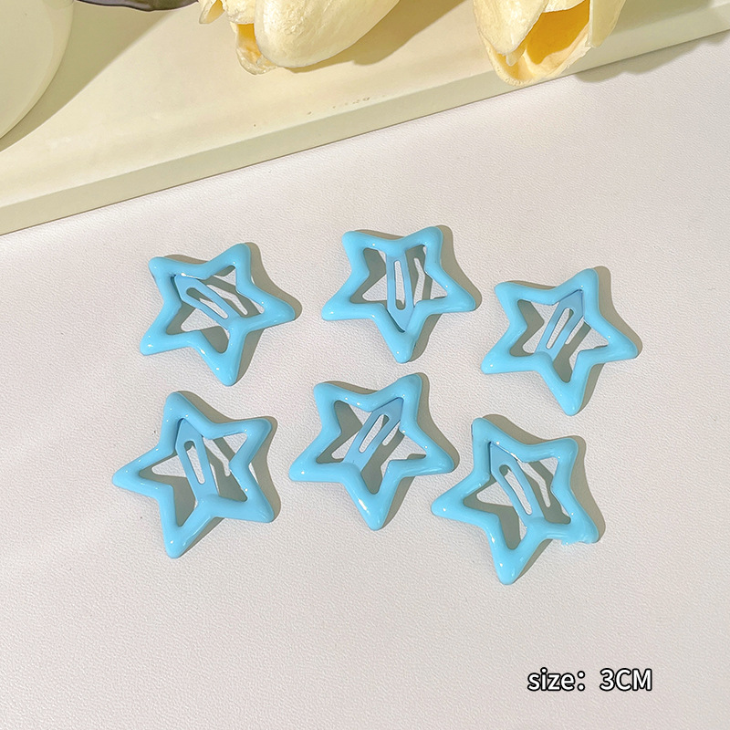 Linda estrella y2g horquilla hembra clip lateral flequillo BB clip horquilla para niños dopamina clip de color tocado