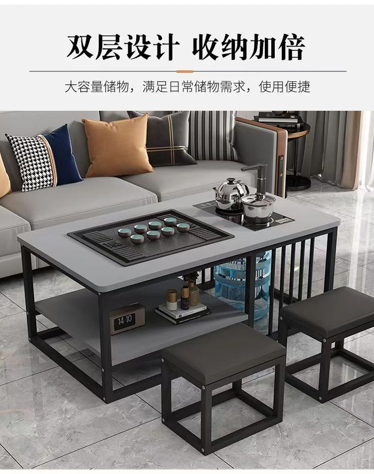 茶几客厅中式家用简约办公室茶台小户型功夫泡茶台全自动一体茶桌-阿里巴巴