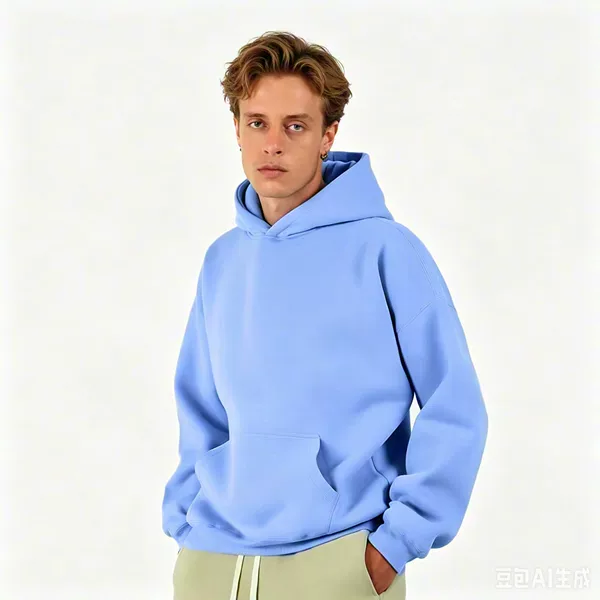 Cross-Border Amazon Independent Site Men's and Women's Sweatshirts Autumn and Winter Fleece Fashion Hoodies Solid Color Pullover Loose Sweatshirts
