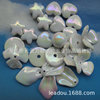 White beads heart shaped, accessory heart-shaped, 16mm