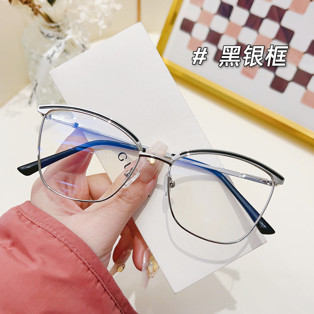 검은 실버 프레임