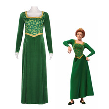 怪物史莱克cos服菲奥娜公主cosplay服绿色连衣裙同款角色扮演服装