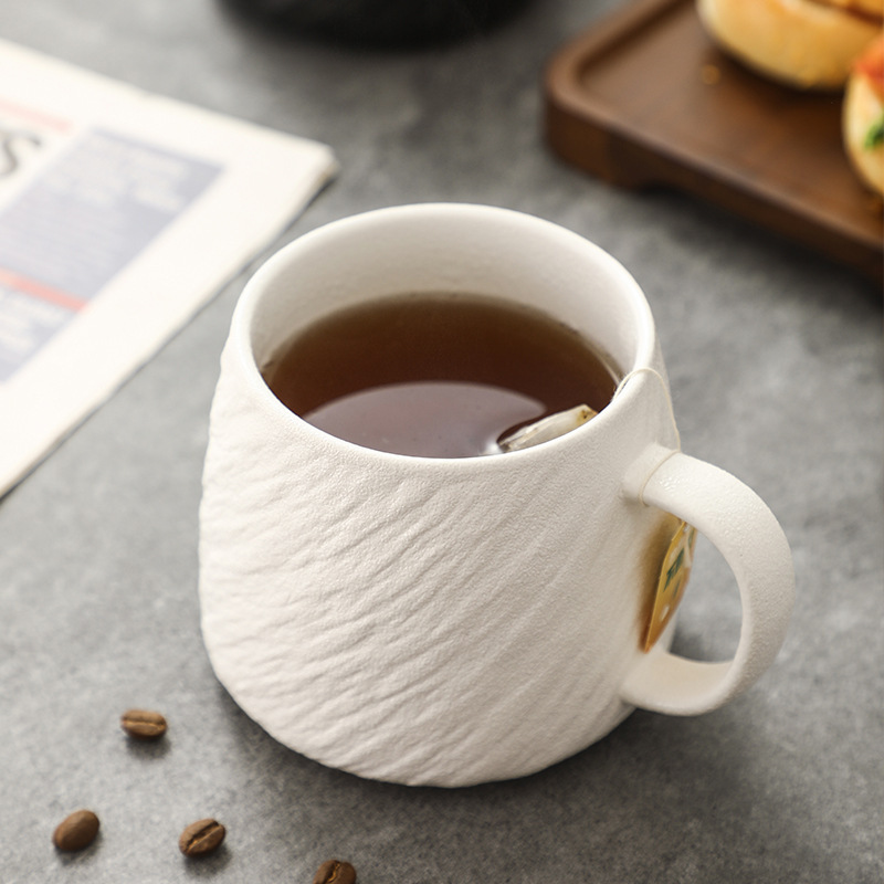 Stone Pattern Microwave Cup Simple Ceramic Mug Large Capacity Drinking Cup Tea Cup Office Home Coffee Cup