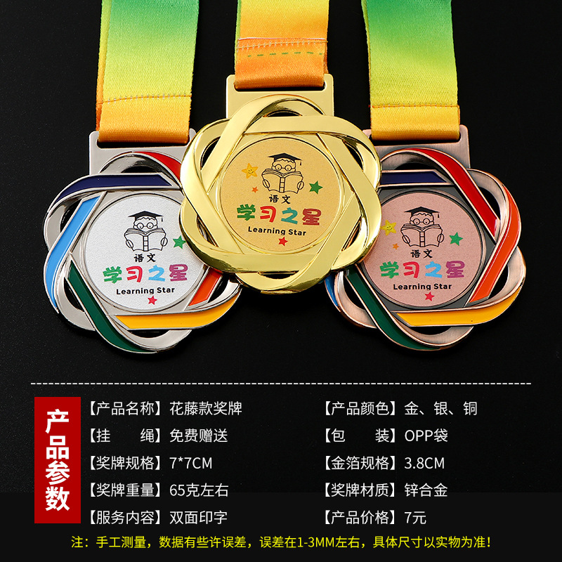 Medalla metálica personalizada oro y plata de bronce aleación de zinc maratón de carreras medalla de competencia lista personalizada