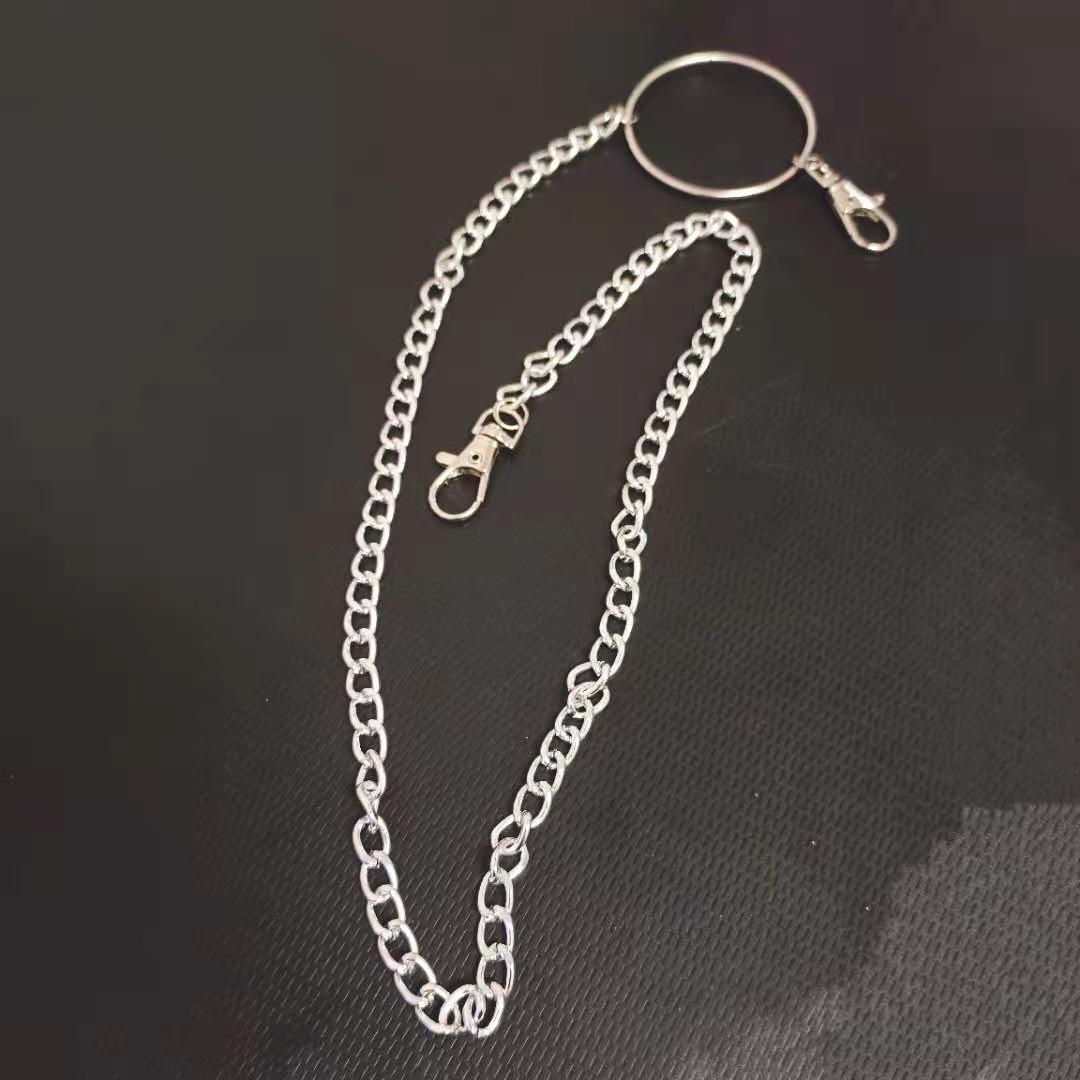 Rock Circle Men And Women Hip Hop Punk Metal Ring Pants Waist Chain Trendy Jeans Accessories Pendant_voghion.com