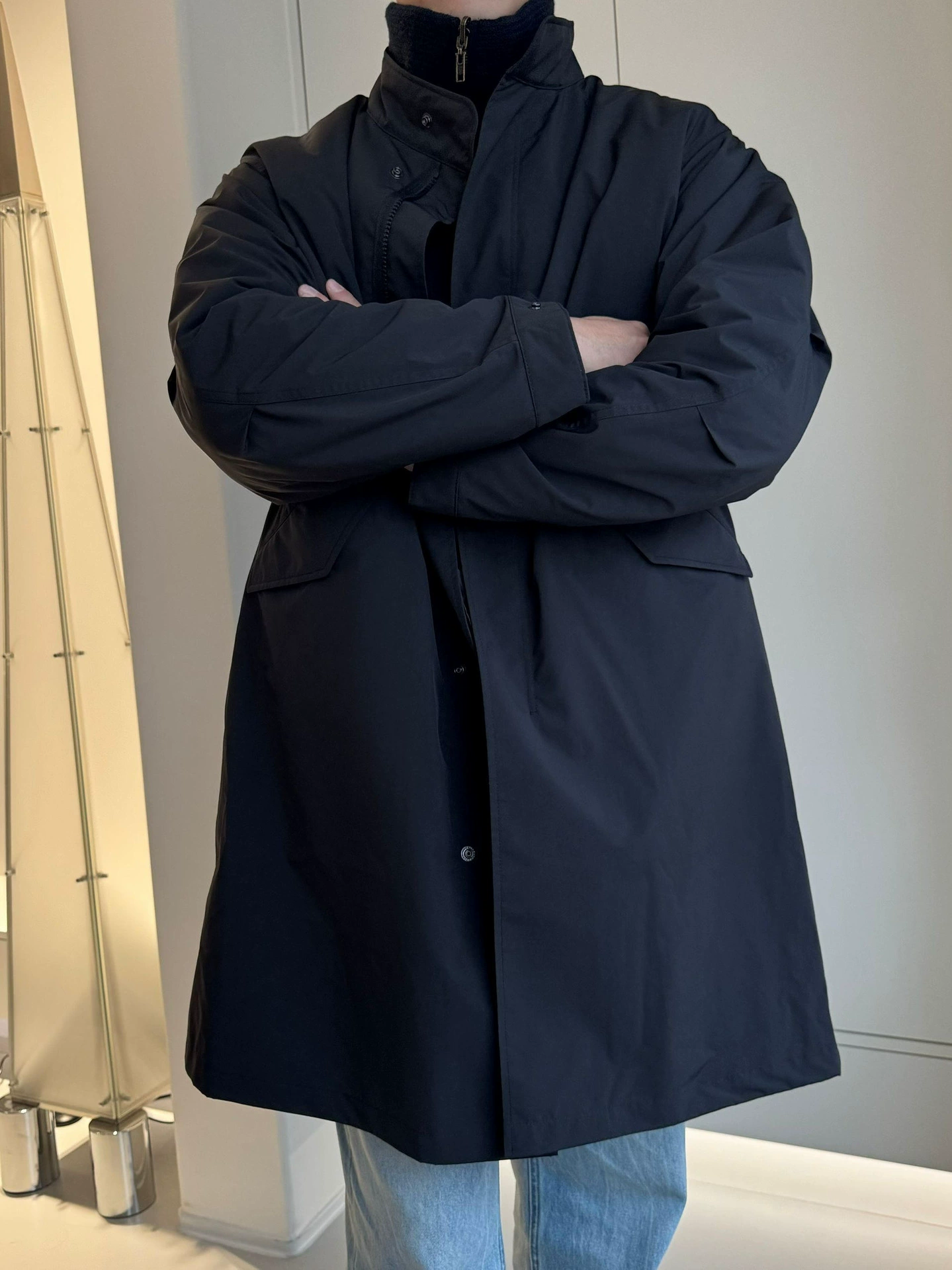 УЗАР Windproof съемный водоотталкивающий плащ-пальто, куртка