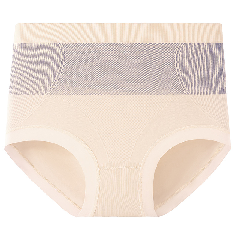Ropa interior suave y agradable para la piel con abdomen de cintura alta para mujer 9A antibacteriano 100% entrepierna de algodón puro que absorbe la humedad, transpirable, ropa interior de mujer de alta elasticidad