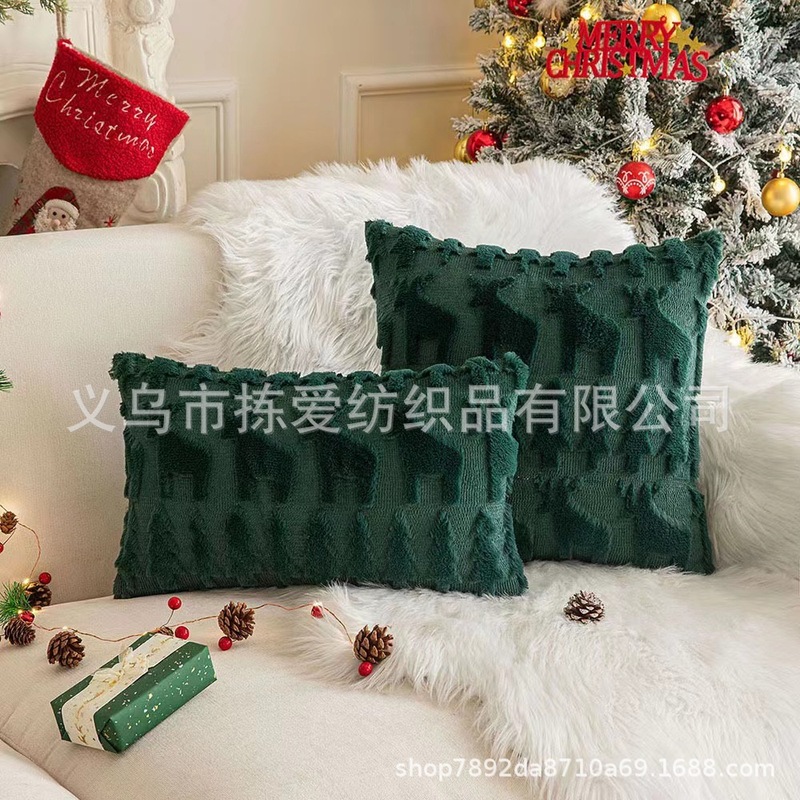 国境を越えた新しいクリスマスの祝日の客間ソファー装飾抱き枕カバー寝室のベッドの頭枕祝日の家紡織家飾り|undefined