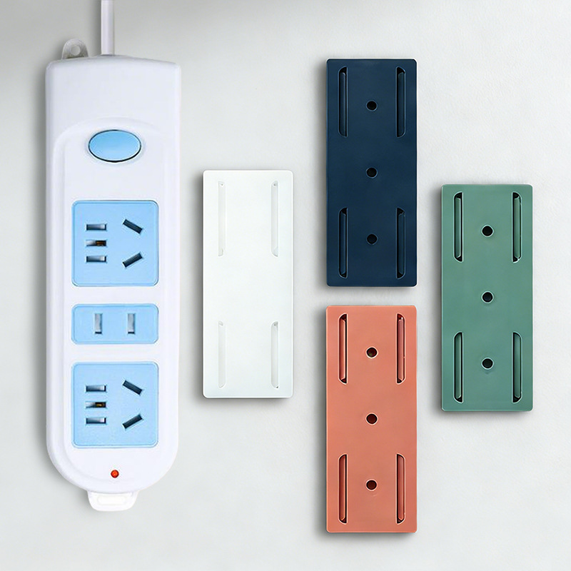Plug Strip Holder Household Socket Removable Punch-Free Wall Hanging Adhesive Organizer Plug Strip Holder Plug Strip Holder Household Socket Removable Punch-Free Wall Hanging Adhesive Organizer Plug Strip Holder