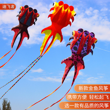 潍坊软体金鱼风筝新款3d立体网红长尾好飞成大人大型风泉