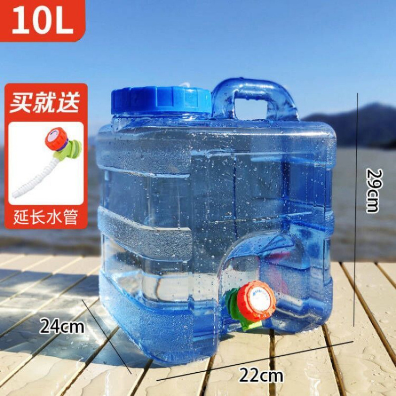 户外水桶车载自驾旅行储水桶纯矿泉水便携式水桶带水龙头野外加厚|undefined
