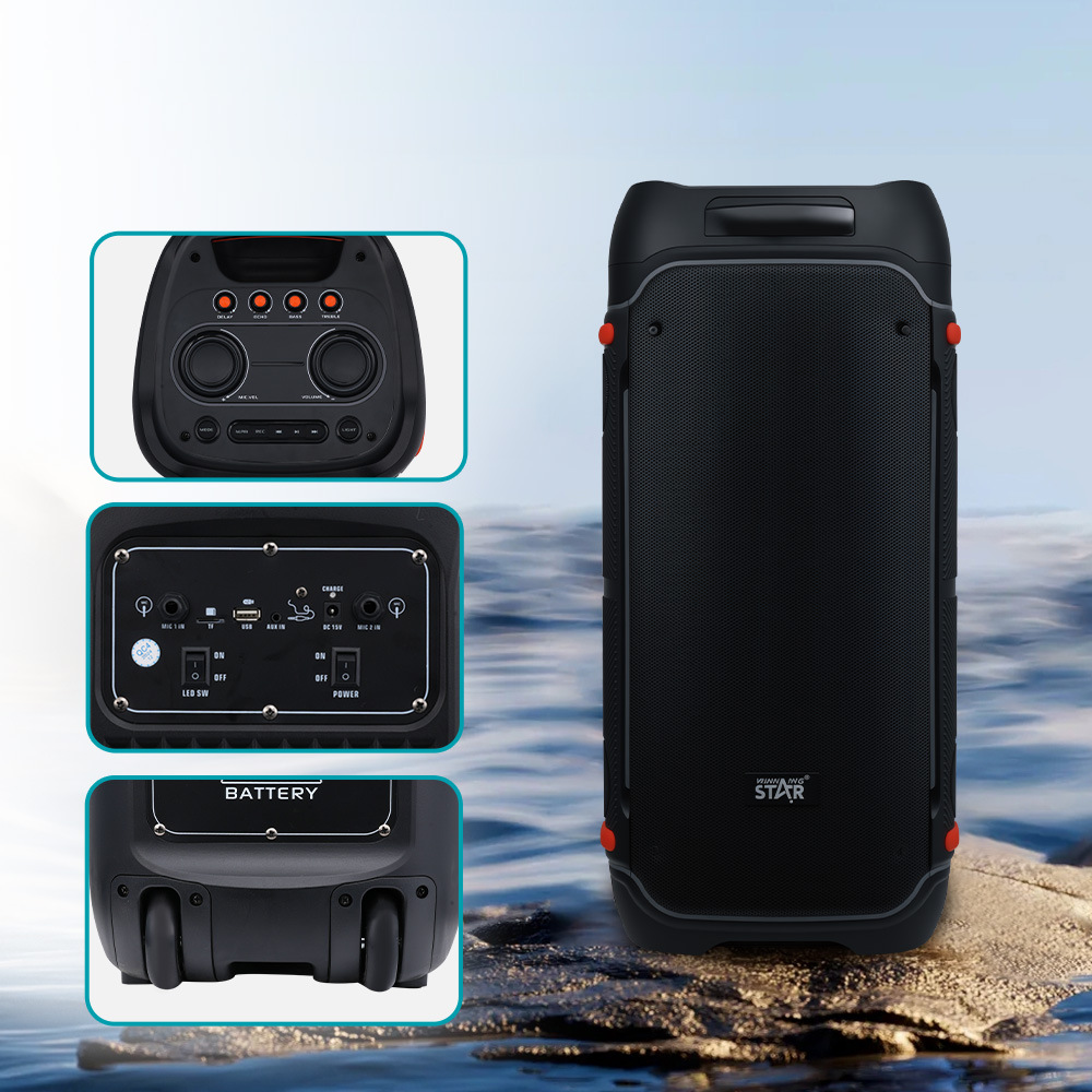 WINNING STAR doble tirón de ocho pulgadas tweeter gran altavoz de comercio exterior gran fiesta audio altavoz Bluetooth