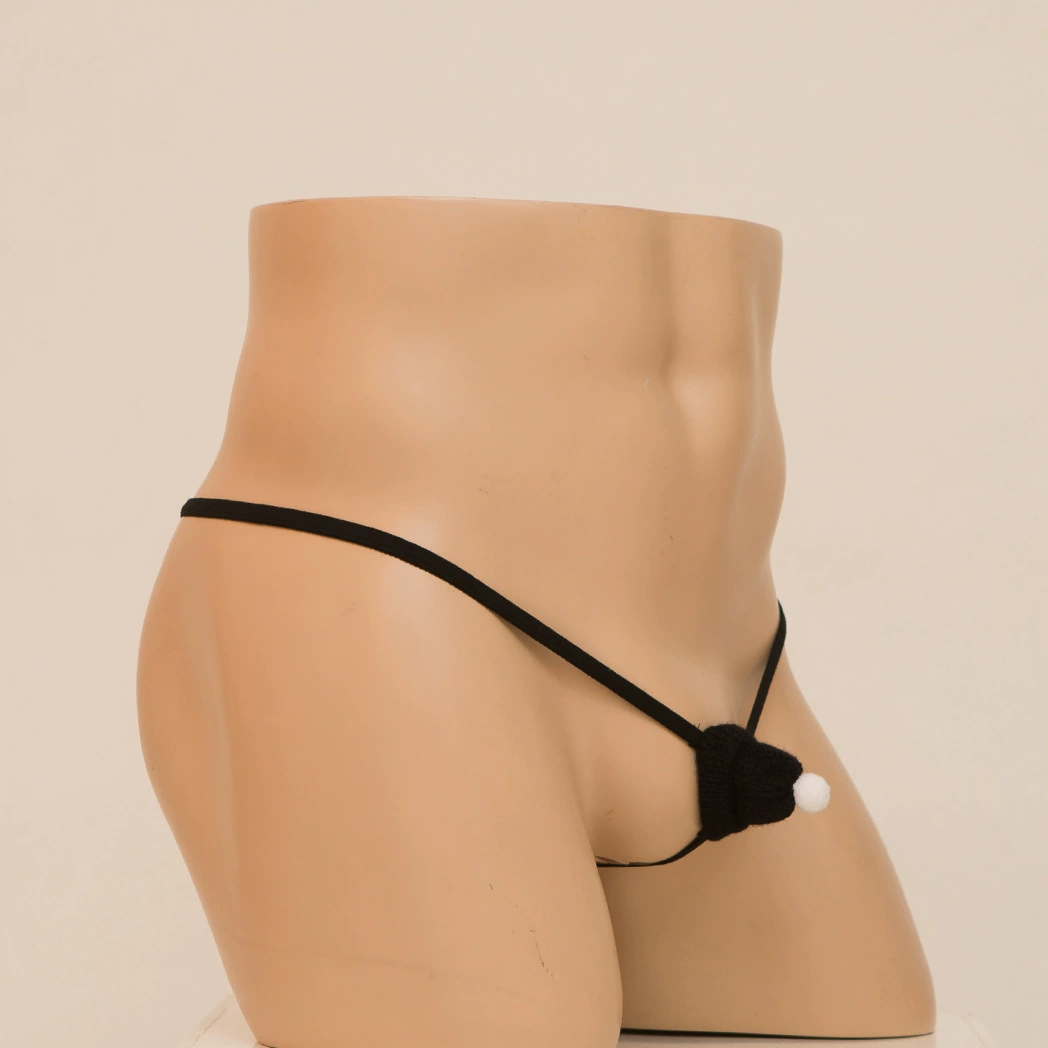 IZUDO Мужские костюм Santa Hat с отверстиями, гипюровые трусы - сексуальные G-String, один размер, синий красный черный розовый белый