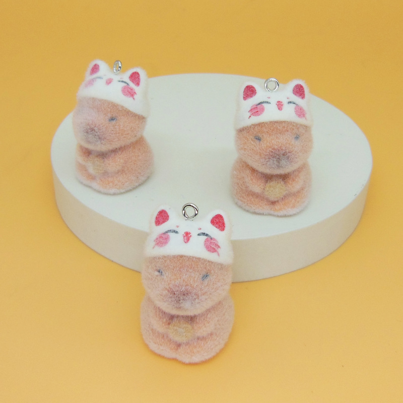 日本と韓国のかわいい植毛小動物ペンダント手作り DIY 携帯電話チェーンバッグペンダント植毛人形ジュエリーアクセサリー|undefined
