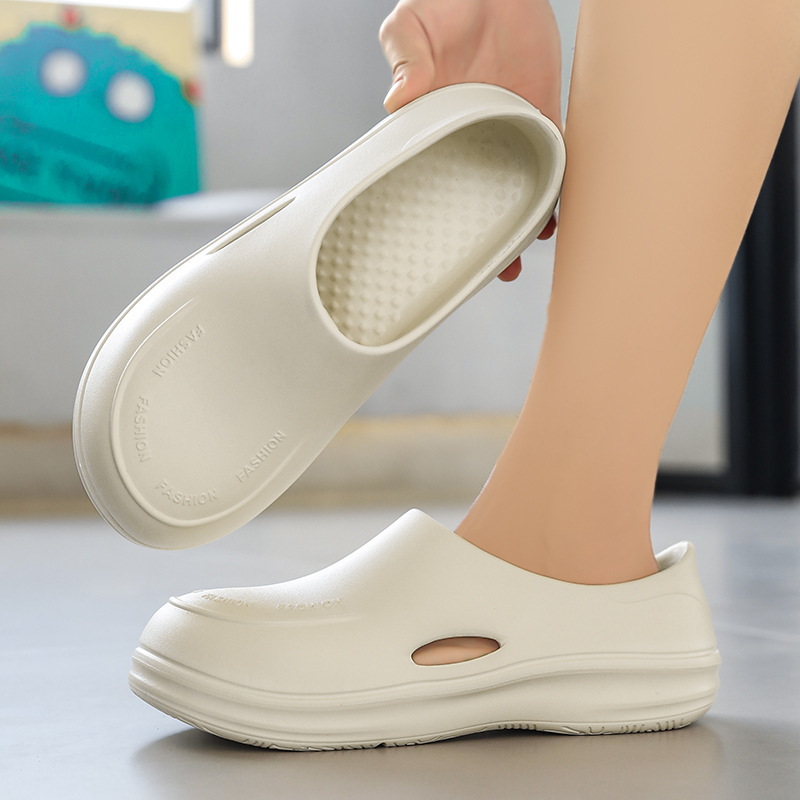 Zapatos con agujeros para hombres verano nuevas sandalias de playa al aire libre uso exterior de doble uso antideslizante resistente al desgaste suela suave zapatillas Baotou hombre