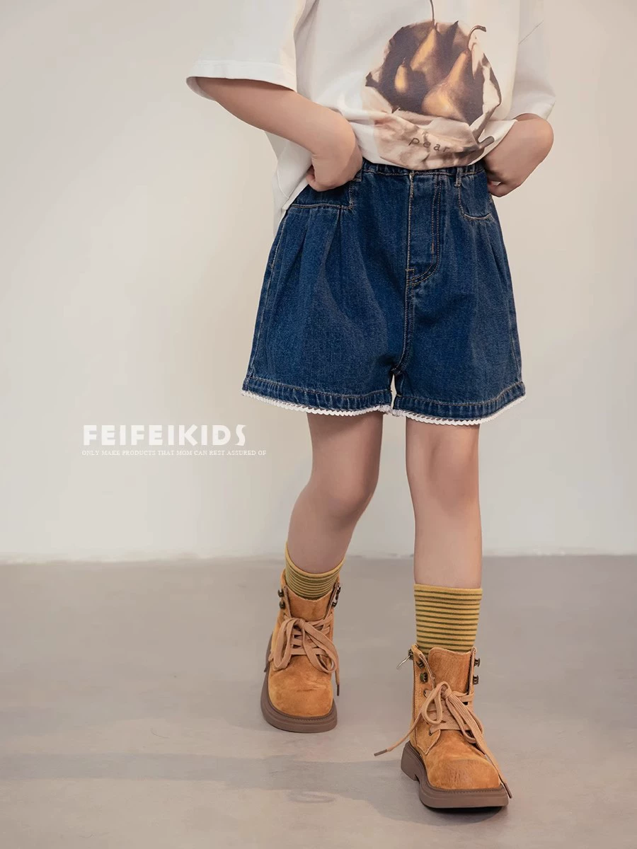 Children's denim skirt, shorts, denim casual trousers, summer clothing, oversize