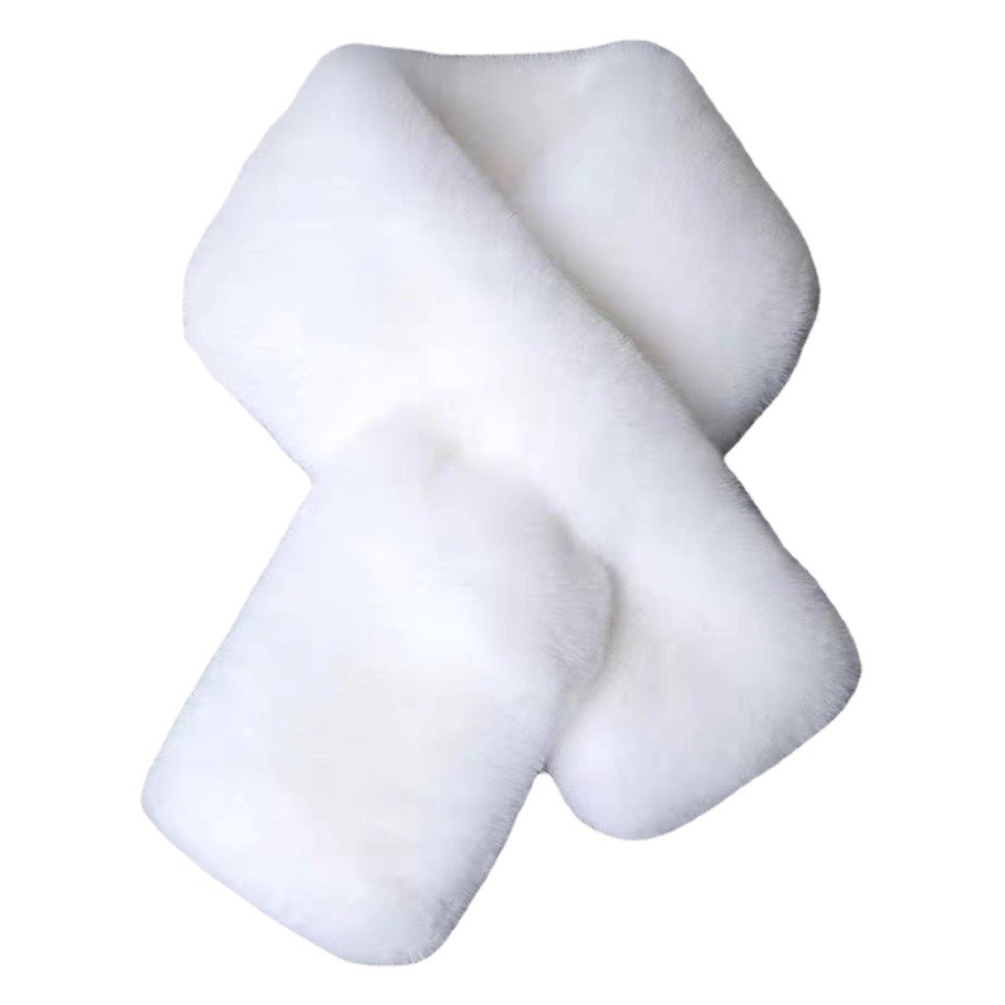 Internet invierno celebridad estilo coreano de las mujeres gruesa bufanda caliente imitación perezoso conejo de piel de felpa bufanda cruzada conjunto fabricante