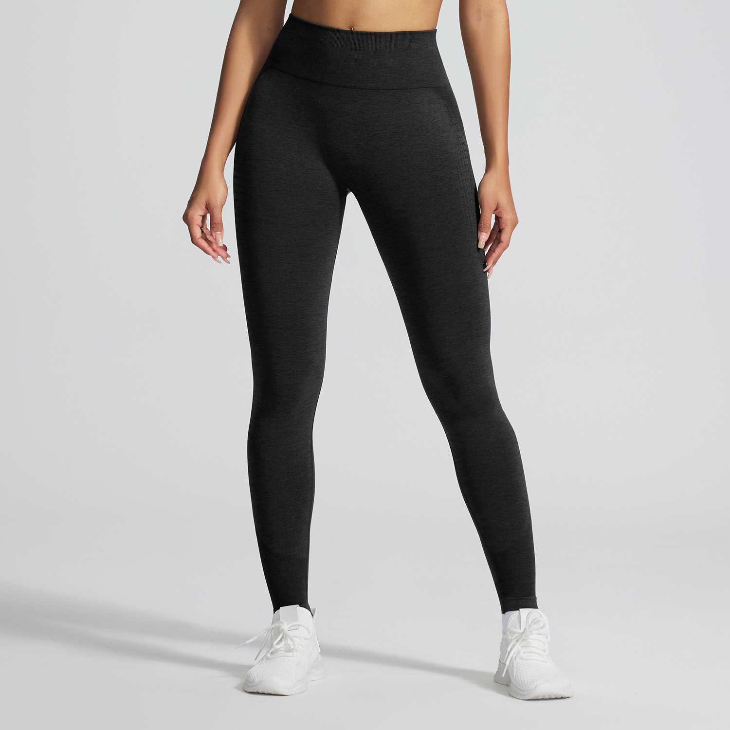 Amazonas catiónico ultra suave sensación sin pellizco de mujer apretado caderas de belleza Jacquard nueve pantalones de gimnasio