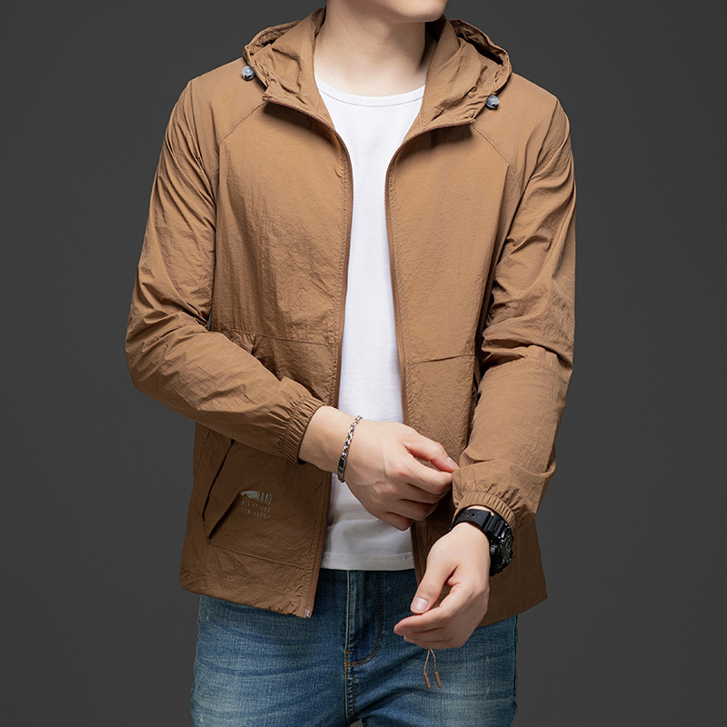 2025 Summer Sun Protection Clothing Men's New Fashion Hooded Men's New Fishing Clothing Outdoor Mountaineering Clothing Running Clothing