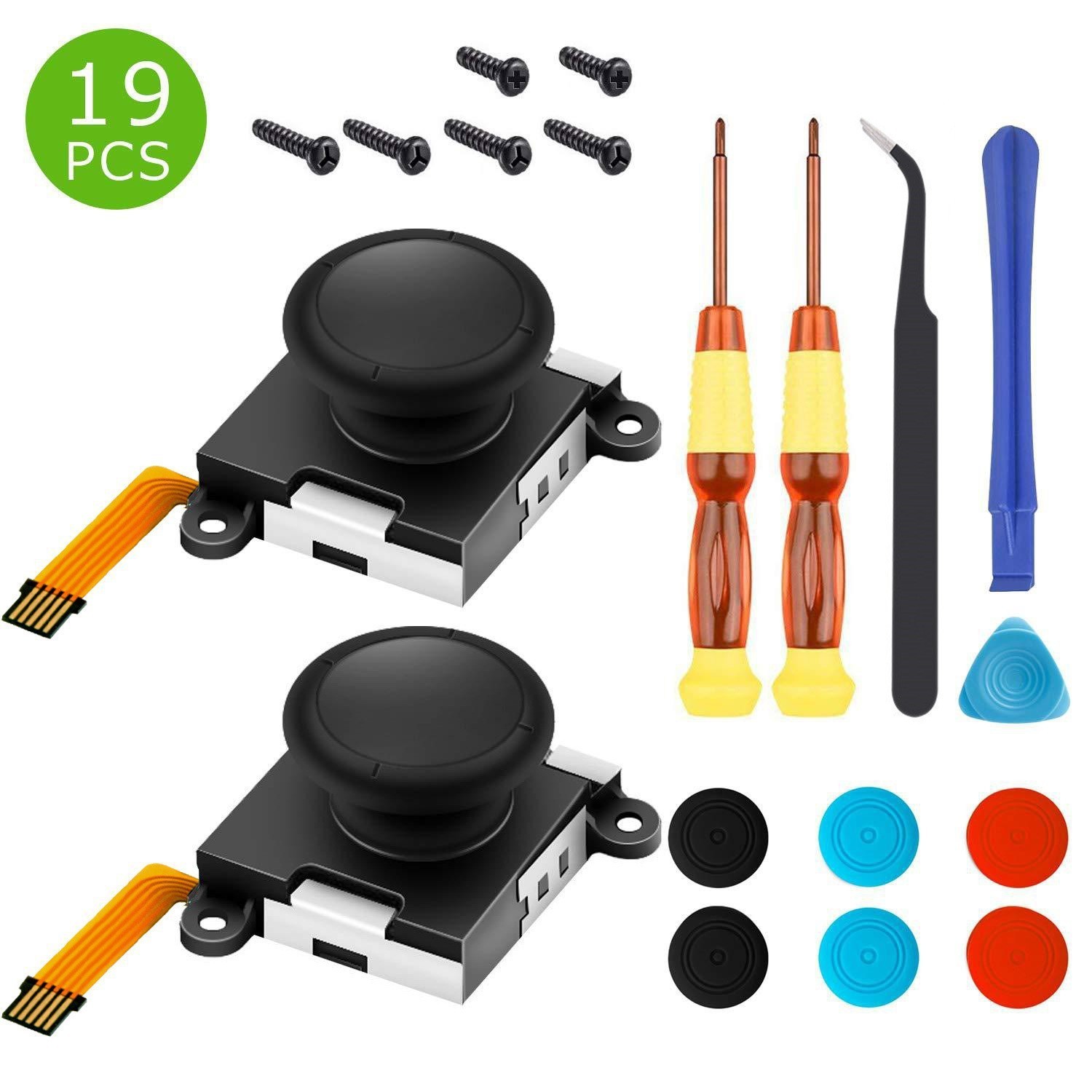 Nintendo interruptor multi-pieza destornillador mango herramienta de reparación 3D Rocker alegría-con accesorios de reparación de acogida