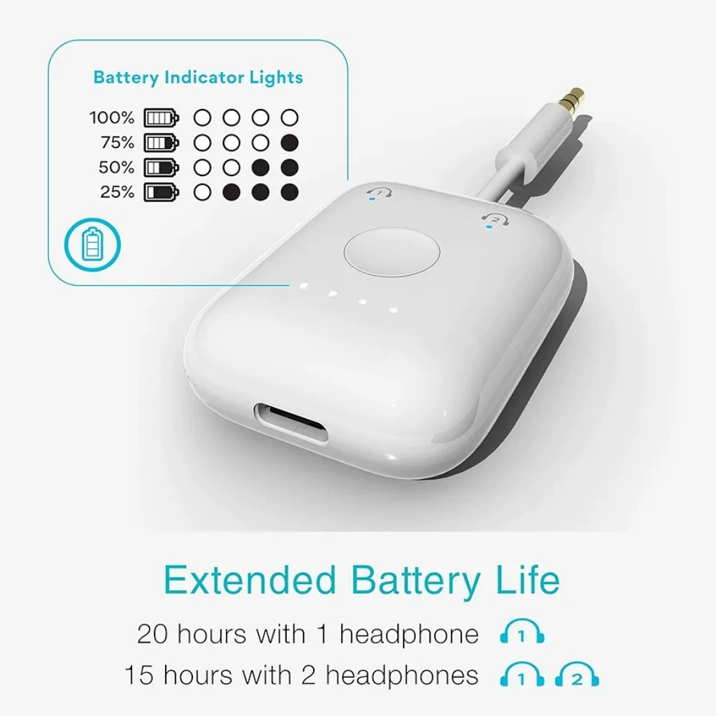(Dingzhi) Airfly Bluetooth 5.4 адаптер-приёмник и передатчик с двумя каналами