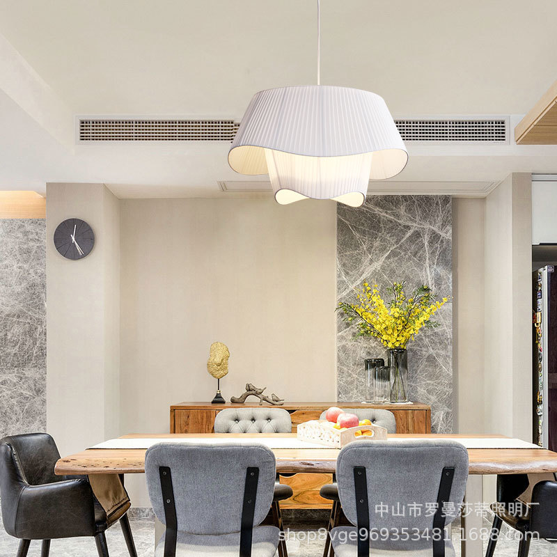 Estilo francés mediados de la antigua araña de estilo nórdico ins tela diseño arte modelado lámparas comedor dormitorio lámpara sala de estar lámpara principal