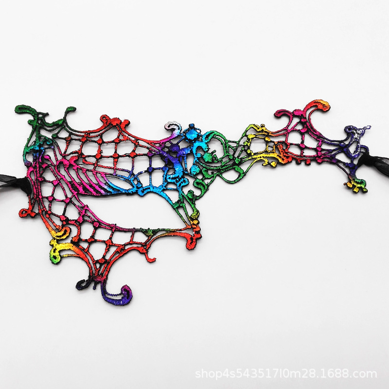 Ventas transfronterizas de encaje sexy de un solo ojo máscara de media cara fiesta máscara de ojos sexy espectáculo de cine y televisión accesorios de vestuario