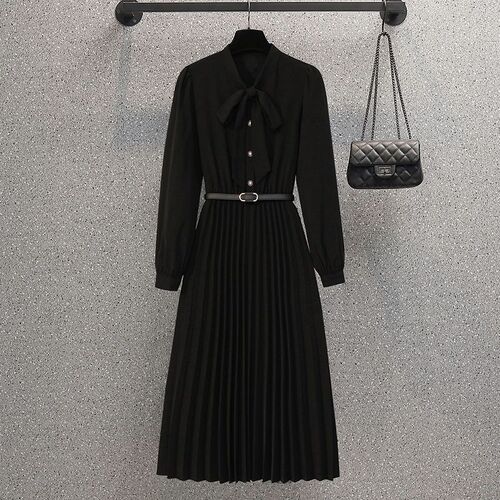 Women's Large Size Autumn/Winter Set Stylish Cardigan Outerwear Fashion Slimming Matchable Dress Two-Piece Set