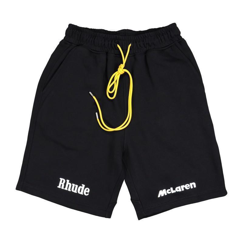 RHUDE ショーツ フォグ ハイストリート トレンド ブランド 巾着 3m レタープリント ヒップホップ ビーチ 5点式バスケットボールパンツ 男女兼用 ヒップホップ|undefined