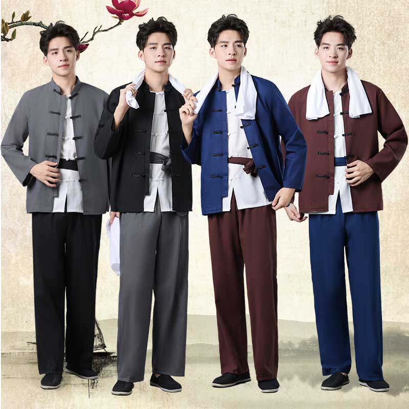 Retro Civilian Clothing from the Republic of China, Traditional Costumes for Rural Drama Performances, Shaanxi Farmers' Horse Coats, Coarse Cloth Retro Civilian Clothing from the Republic of China, Traditional Costumes for Rural Drama Performances, Shaanxi Farmers' Horse Coats, Coarse Cloth