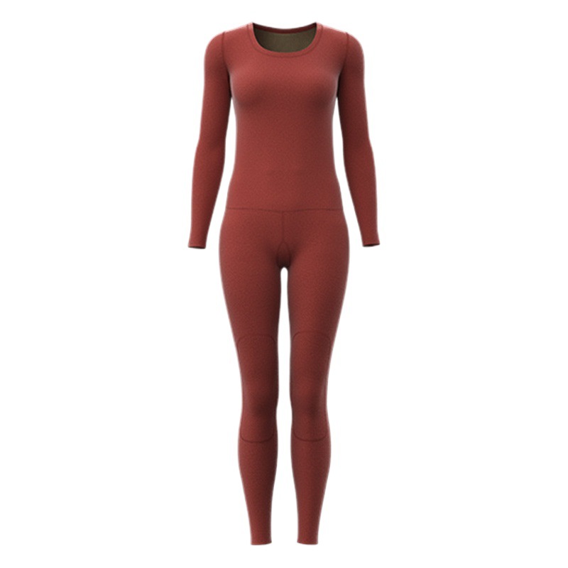 Juyitang negro oro Cachemira de seda ropa interior térmica traje espesado otoño ropa larga pantalones de alta elástica cuello redondo ropa térmica para hombres
