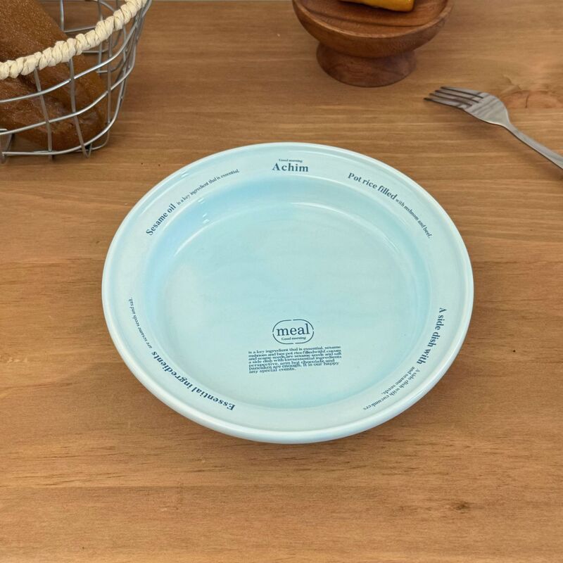 高级蓝色字母陶瓷餐具家用ins一人食餐具套装日式餐盘意面椭圆盘|undefined