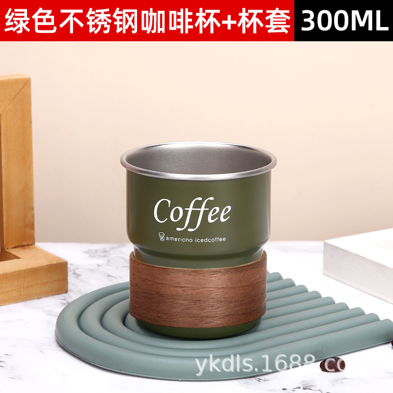 Taza de escalón de una sola capa para exteriores Taza de café de acero inoxidable 304 ins Vaso de cerveza de camping de borde rizado conveniente de alto valor