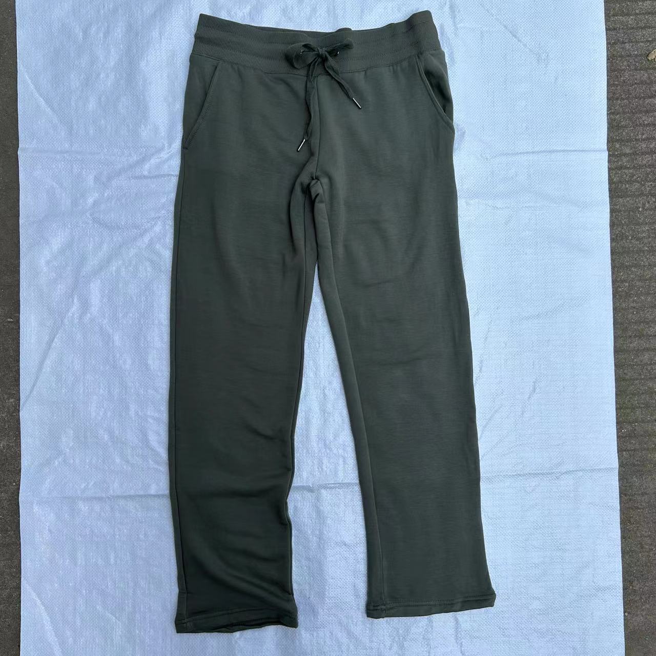 Pantalones rectos forrados de lana de otoño e invierno para mujeres europeas y americanas 23 nuevos pantalones para niños pantalones Casuales