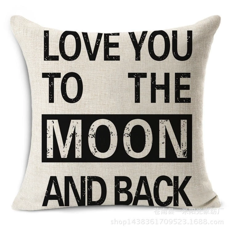 Pillowcase, sofa, chair, back pillow for bed, print