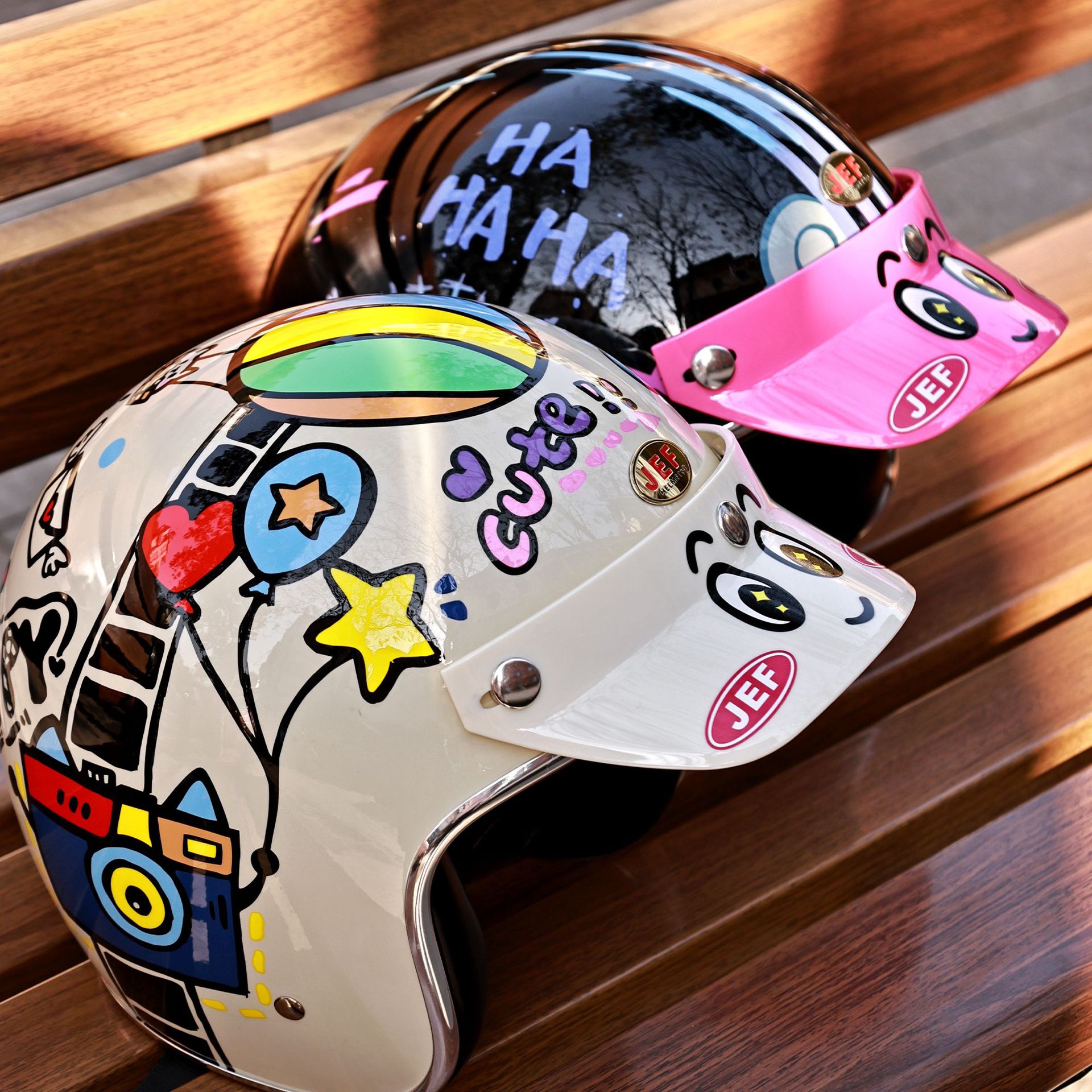 Retro Motorcycle Half Helmet 3/4 Helmet Universal Visor