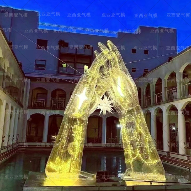 充气透明落地摆件酒店大堂艺术品气模装饰大型户外商场美陈布置