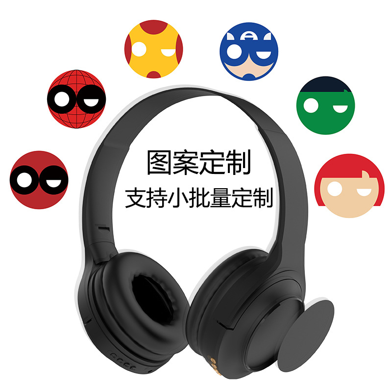 Procesamiento de auriculares personalizados, auriculares plegables de batería ultra larga, auriculares con tarjeta FM, fabricantes de auriculares inalámbricos Bluetooth