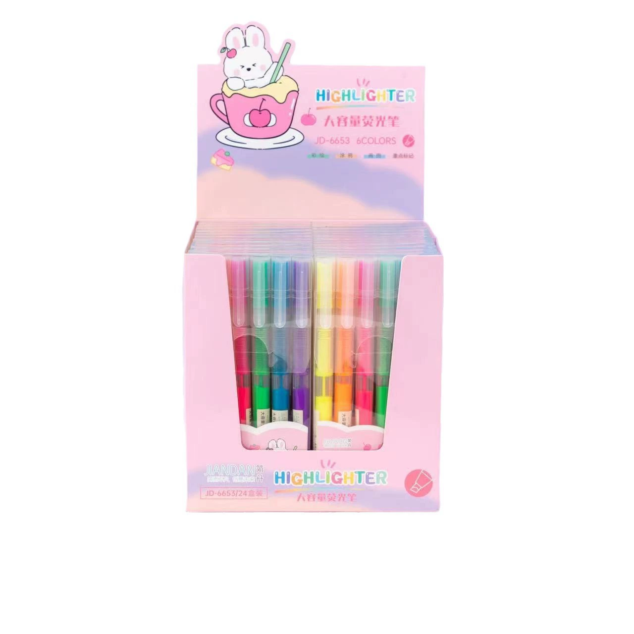 Capacious fluorescence high quality multicoloured coloured pencils for students
