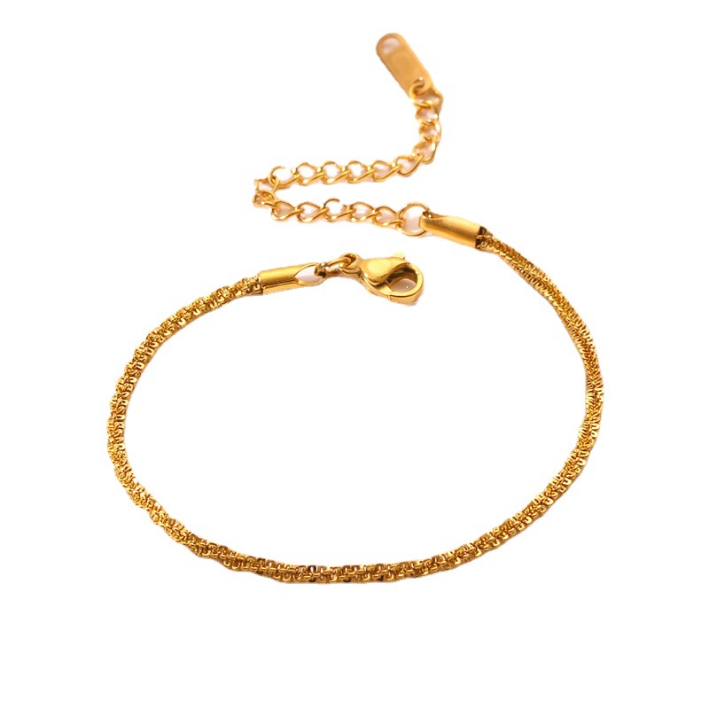 Pulsera de acero de titanio no desvanecida en nicho de joyería de mano exquisita de alta gama diseño de barracas de comercio exterior venta caliente joyería de moda femenina