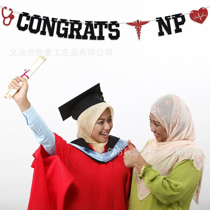 Escuela de enfermería fiesta de graduación NURSE banner enfermería fiesta de fondo decoración colgante dibujo flor