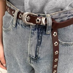 レディースベルト、シャツ、通勤スタイル、ニッチデザイン、ジーンズベルト、おしゃれな花飾りアクセサリー、レザーベルト、メンズ