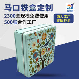 正方形天地盖马口铁盒 食品糖果巧克力礼品包装铁盒 金属猫砂铁盒