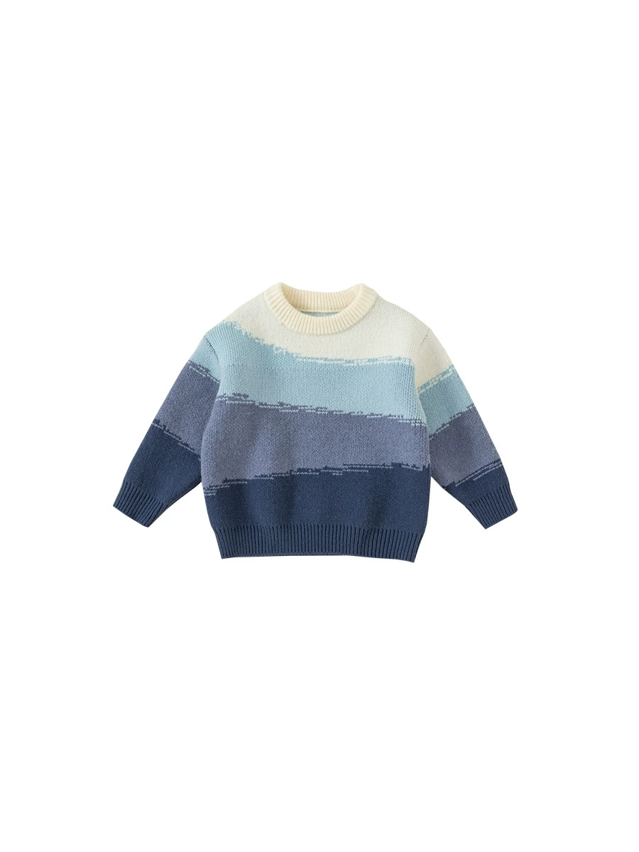 Children's knitted sweater, boys, autumn demi-season, wool blend long-sleeve, sizes for heights 80–150 cm