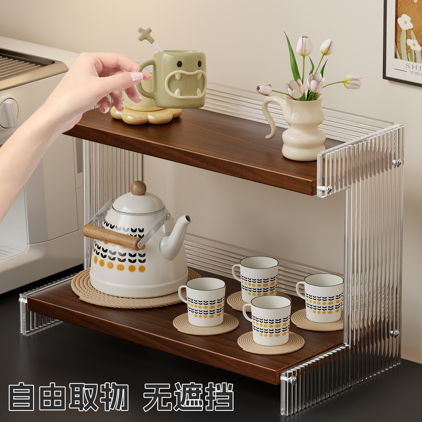 Organizador de Tazas de Acrílico para Escritorio image 4