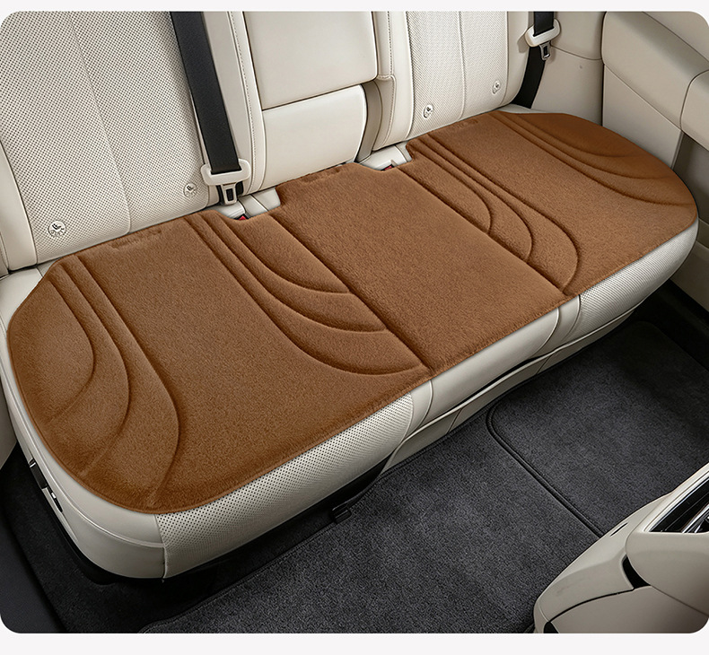 New cross-border model, all-season universal hot-pressed plush three-piece car seat cushion set, wholesale for foreign trade