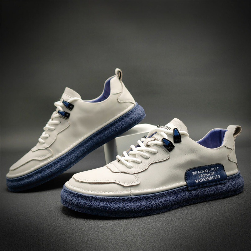 Men's Sneakers, European Men's Shoes, Large Size Casual Shoes, Versatile Men's Genuine Leather Flat Shoes, Men's Trendy Brand Size 45 Shoes Men's Sneakers, European Men's Shoes, Large Size Casual Shoes, Versatile Men's Genuine Leather Flat Shoes, Men's Trendy Brand Size 45 Shoes