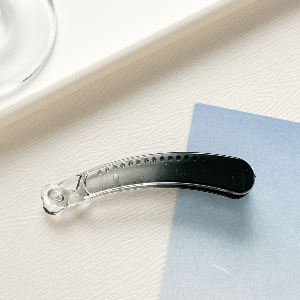 Clip a banana trasparente, piccolo volume per capelli, clip per coda di cavallo, clip verticale costante, piccola forcina per capelli, accessori per capelli della Corea del Sud, clip per torsione sulla parte posteriore della testa_voghion.com