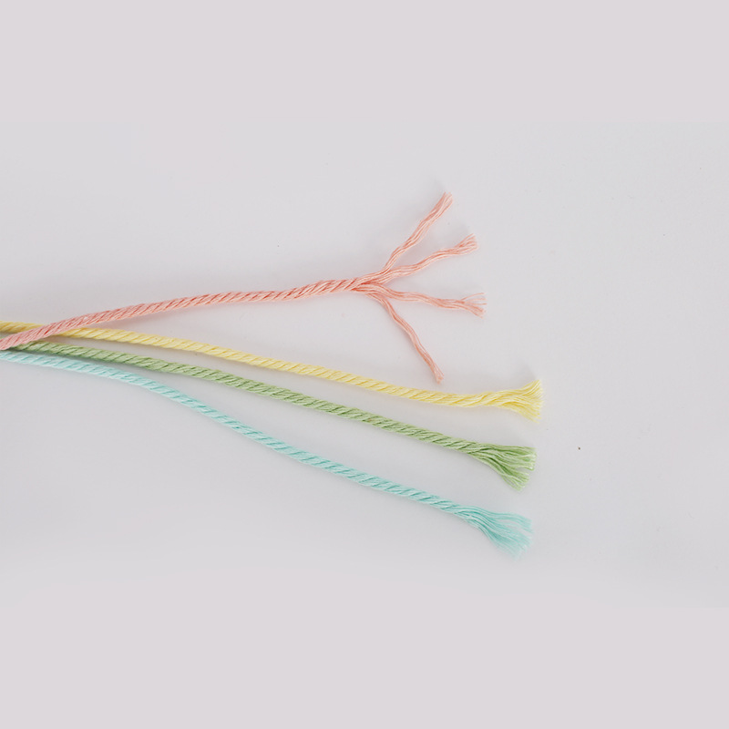 夏日色系合股棉线绳4色可选棉绳棉线手工diy编织挂毯材料装饰棉绳